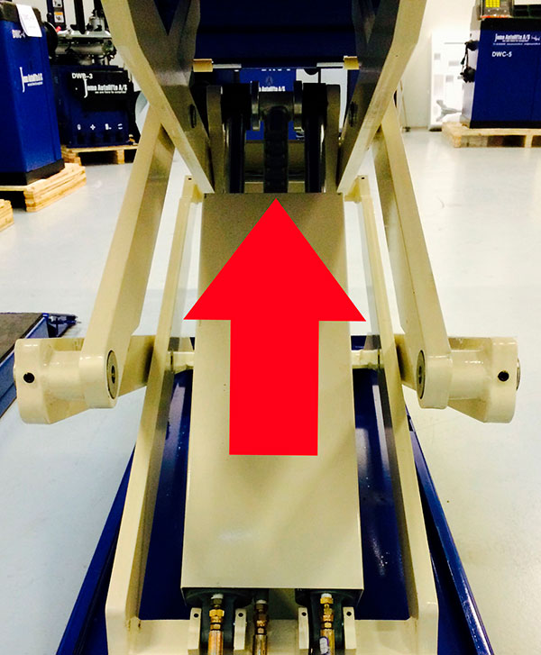 Sikkerhedslås på Saxlift JA6000S (Gulvmontering) Sikkerhedslås på Saxlift JA6000S (Gulvmontering)